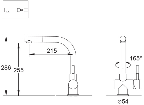 Blue Water Lira Bateria Kuchenna czarny mat 5901730615647
