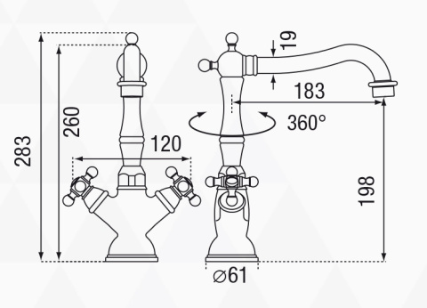 Blue Water Rimini Bateria Kuchenna inox 5901730611250
