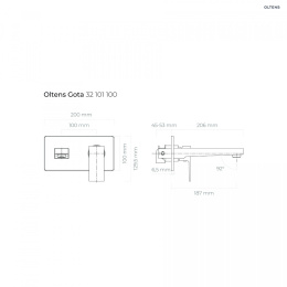 Oltens Gota bateria umywalkowa podtynkowa kompletna chrom 32101100