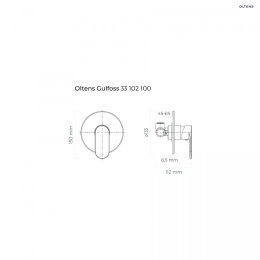 Oltens Gulfoss bateria prysznicowa podtynkowa kompletna chrom 33102100