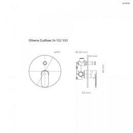 Oltens Gulfoss bateria wannowo-prysznicowa podtynkowa kompletna chrom 34102100