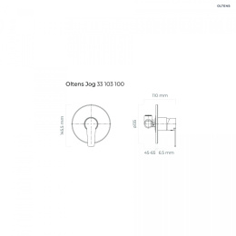 Oltens Jog bateria prysznicowa podtynkowa kompletna chrom 33103100