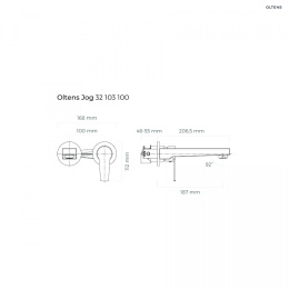 Oltens Jog bateria umywalkowa podtynkowa kompletna chrom 32103100