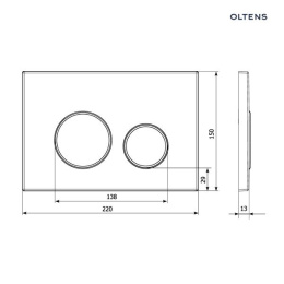 Oltens Lule przycisk spłukujący do WC chrom błyszczący 57102100