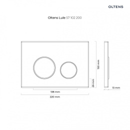 Oltens Lule przycisk spłukujący do WC chrom matowy 57102200