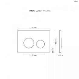 Oltens Lule przycisk spłukujący do WC czarny mat 57104300