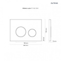 Z kodem LATO -7% !!! Oltens Lule przycisk spłukujący do WC czarny mat/chrom/czarny mat 57102300