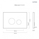 Oltens Lule przycisk spłukujący do WC szklany czarny/chrom/czarny 57201300