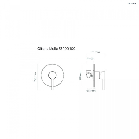 Z kodem LATO -7% !!! Oltens Molle bateria prysznicowa podtynkowa kompletna czarny mat 33100300 Z kodem LATO -7% !!! Oltens Molle bateria prysznicowa podtynkowa kompletna czarny mat 33100300