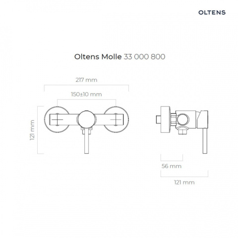 Z kodem LATO -7% !!! Oltens Molle bateria prysznicowa ścienna złota 33000800 Z kodem LATO -7% !!! Oltens Molle bateria prysznicowa ścienna złota 33000800