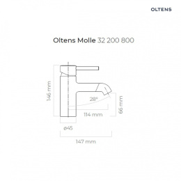 Z kodem LATO -7% !!! Oltens Molle bateria umywalkowa stojąca złota 32200800