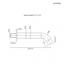 Z kodem LATO -7% !!! Oltens Molle wylewka wannowa czarny mat 39100300