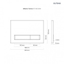Z kodem LATO -7% !!! Oltens Torne przycisk spłukujący do WC biały/chrom/biały 57103000