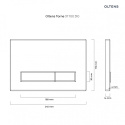 Z kodem LATO -7% !!! Oltens Torne przycisk spłukujący do WC szklany czarny/chrom 57200310