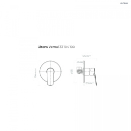 Oltens Vernal bateria prysznicowa podtynkowa kompletna chrom 33104100