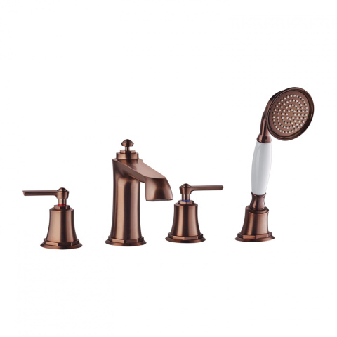 Omnires Armance bateria wannowa 4-otworowa kolor miedź antyczna AM5232ORB