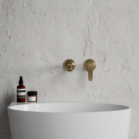 Omnires Art Deco bateria umywalkowa podtynkowa kolor brąz antyczny AD5115BR