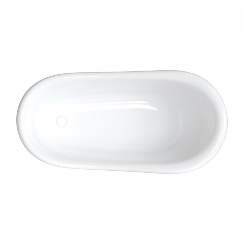 Omnires Atena Comfort wanna wolnostojąca M+, 157 x 77 cm Kolor biały/czarny połysk ATENA157BCP