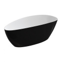 Omnires Barcelona M+ wanna wolnostojąca M+, 170 x 77 cm Kolor biały/czarny połysk BARCELONAXLBCP
