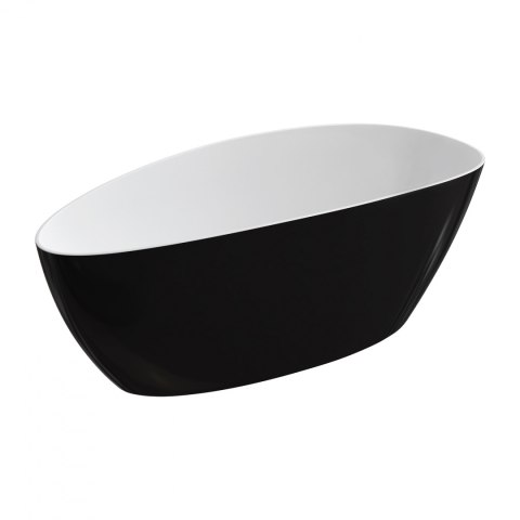 Omnires Barcelona M+ wanna wolnostojąca M+, 170 x 77 cm Kolor biały/czarny połysk BARCELONAXLBCP