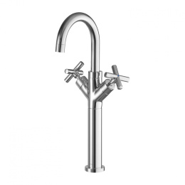 Omnires Modern bateria umywalkowa wysoka z korkiem klik-klak kolor chrom C301-HCR