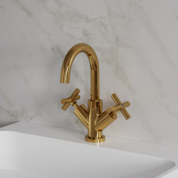 Omnires Modern bateria umywalkowa z korkiem klik-klak Kolor złoty C301GL