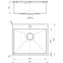 Alveus Genesis by Alveus Concept 10 zlewozmywak 55x48 cm stal satyna 1124382