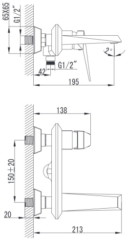 Art Platino Rok Bateria wannowa chrom ROK-BWN.020C