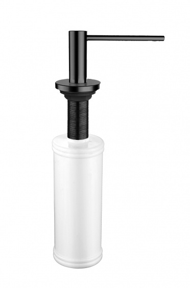 Blue Water Dozownik okrągły inox czarna stal 5901730615715 Blue Water Dozownik okrągły inox czarna stal 5901730615715