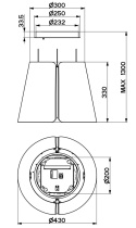 Faber STUDIO BEAT WH MATT F45 Okap Podwieszany Kolor Biały Matowy 345.0612.338