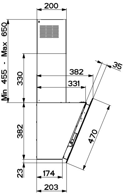 Faber V-AIR Okap 80cm Ścienny 330.0615.685 Faber V-AIR Okap 80cm Ścienny 330.0615.685