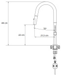 Quadron FELICITY Bateria Zlewozmywakowa T LINE SteelQ pure carbon 3623521_BLM