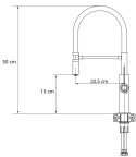 Quadron GEMMA Bateria Zlewozmywakowa Q LINE SteelQ snow white / Nano PVD miedź, biały wąż 3623501_WHMPVDC1