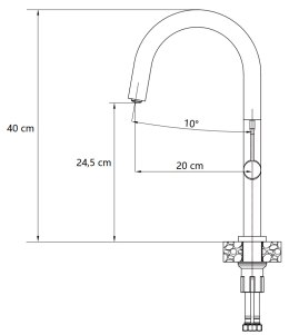 Quadron HALEY Bateria Zlewozmywakowa T LINE SteelQ pure carbon / Nano PVD miedź 3623522_BLMPVDC1