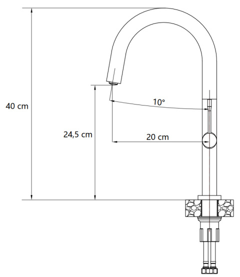 Quadron HALEY Bateria Zlewozmywakowa T LINE SteelQ pure carbon / Nano PVD miedź 3623522_BLMPVDC1