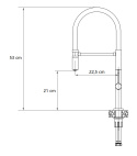 Quadron MARGOT Bateria Zlewozmywakowa T LINE SteelQ graphite metal / Nano PVD miedź 3623502_T1PVDC1