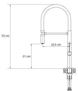 Quadron MARGOT Bateria Zlewozmywakowa T LINE SteelQ pure carbon / Nano PVD miedź 3623502_BLMPVDC1