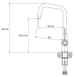 Quadron MARILYN Bateria Zleowzmywakowa Q LINE SteelQ Nano PVD złoty 3523527_PVDG1