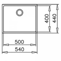 Teka Be Linea RS15 50.40 Zlewozmywak podwieszany 54x44cm ze stali szlachetnej 115000005