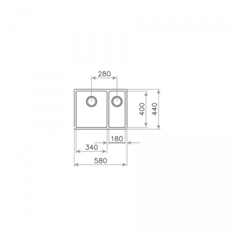 Teka Be Linea Rs15 2b 580 Zlewozmywak podwieszany 58x44cm ze stali szlachetnej 115030008 Teka Be Linea Rs15 2b 580 Zlewozmywak podwieszany 58x44cm ze stali szlachetnej 115030008