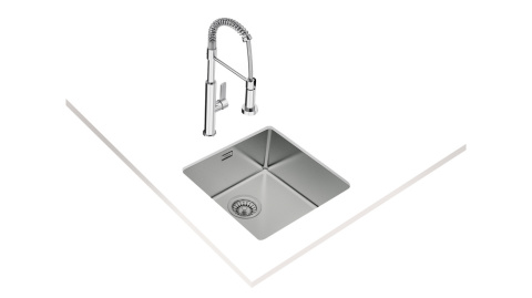 Teka Be Linea Rs15 40.40 Zlewozmywak podwieszany 44x44cm ze stali szlachetnej 115000007 Teka Be Linea Rs15 40.40 Zlewozmywak podwieszany 44x44cm ze stali szlachetnej 115000007