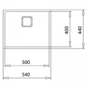 Teka Flexlinea Rs15 50.40 Zlewozmywak 1-komorowy 54x44cm ze stali szlachetnej, 3 sposoby montażu 115000012