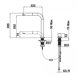 Teka Icon Bateria kuchenna podokienna chrom 509830200