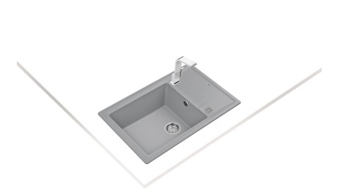 Teka Stone 60S-TG Zlewozmywak Granitowy 78x51cm do wbudowania z tegranitu kolor aluminium 115330035 Teka Stone 60S-TG Zlewozmywak Granitowy 78x51cm do wbudowania z tegranitu kolor aluminium 115330035