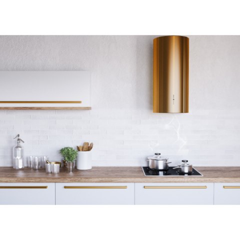 VDB Boho Gold Okap kuchenny kominowy w kolorze złotym VDB Boho Gold Okap kuchenny kominowy w kolorze złotym