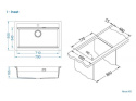 Alveus Atrox 40 Zlewozmywak Granitowy 79x50cm Kolor Beton 1140446