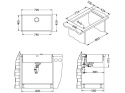 Alveus Quadrix 60 Monarch Zlewozmywak Stalowy 79x45cm Złoty 1117478