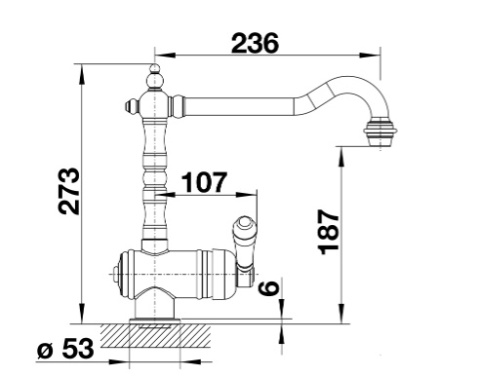 Blanco Tradon Bateria Kuchenna Satin Gold 526688