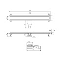 Excellent Stilio Odpływ Liniowy Z Dekoracyjnym Rusztem 900mm INEX.1515.900.R.SNP