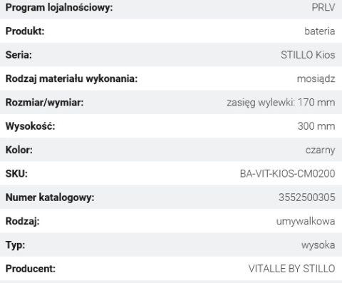 Z kodem LATO -7% !!! Vitalle STILLO Kios Bateria Umywalkowa Stojąca Wysoka 1-Uchwytowa 1-Otworowa Bez Korka Mosiężna Czarny Mat 3552500305 Z kodem LATO -7% !!! Vitalle STILLO Kios Bateria Umywalkowa Stojąca Wysoka 1-Uchwytowa 1-Otworowa Bez Korka Mosiężna Czarny Mat 3552500305
